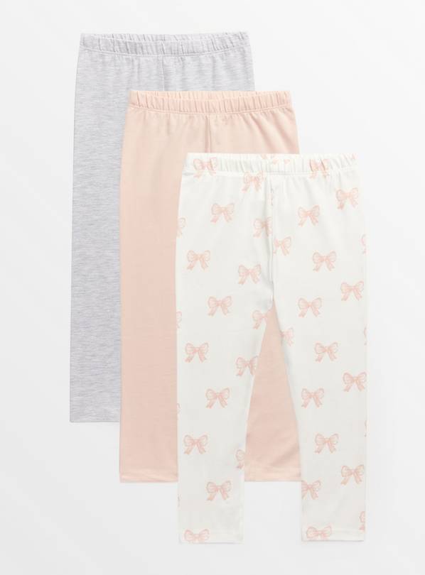 Plain & Ballet Print Leggings 3 Pack  1-2 years